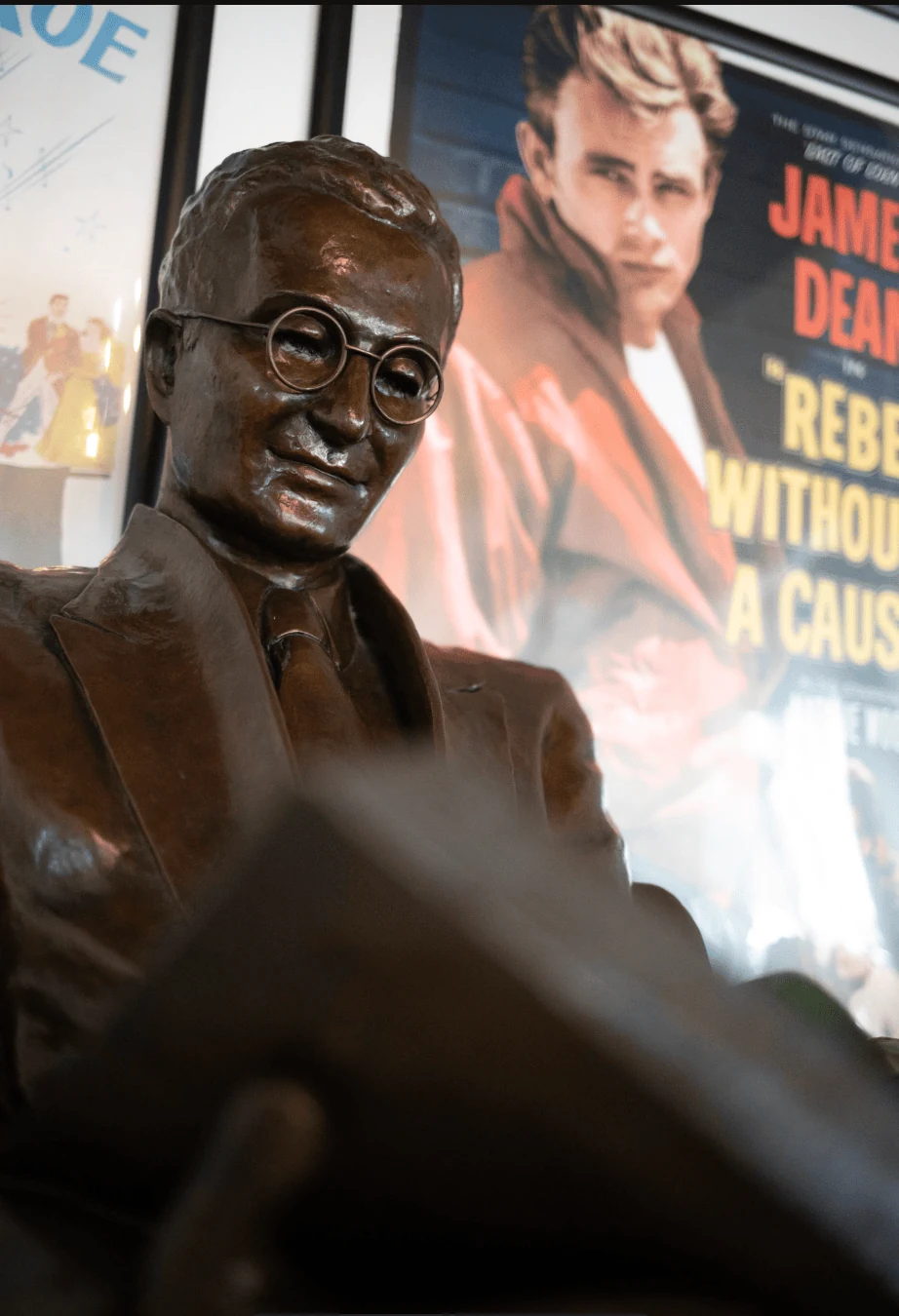 A statue of Lee Strasberg sits in the lobby of his eponymous institute in West Hollywood