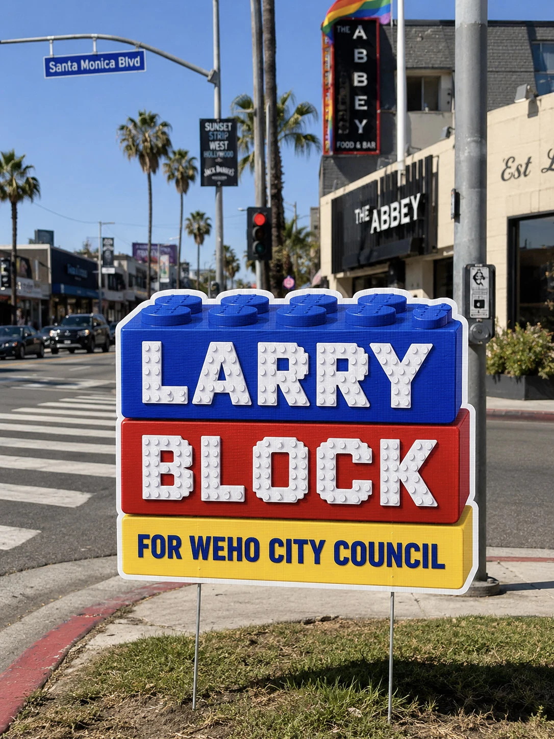 Yard Sign — Larry Block for City Councilmember - West Hollywood, California - 2026
