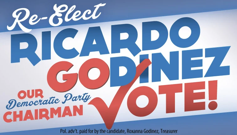 Sticker — Ric Godinez for Democratic Party Chair - Hidalgo County, Texas - 2016