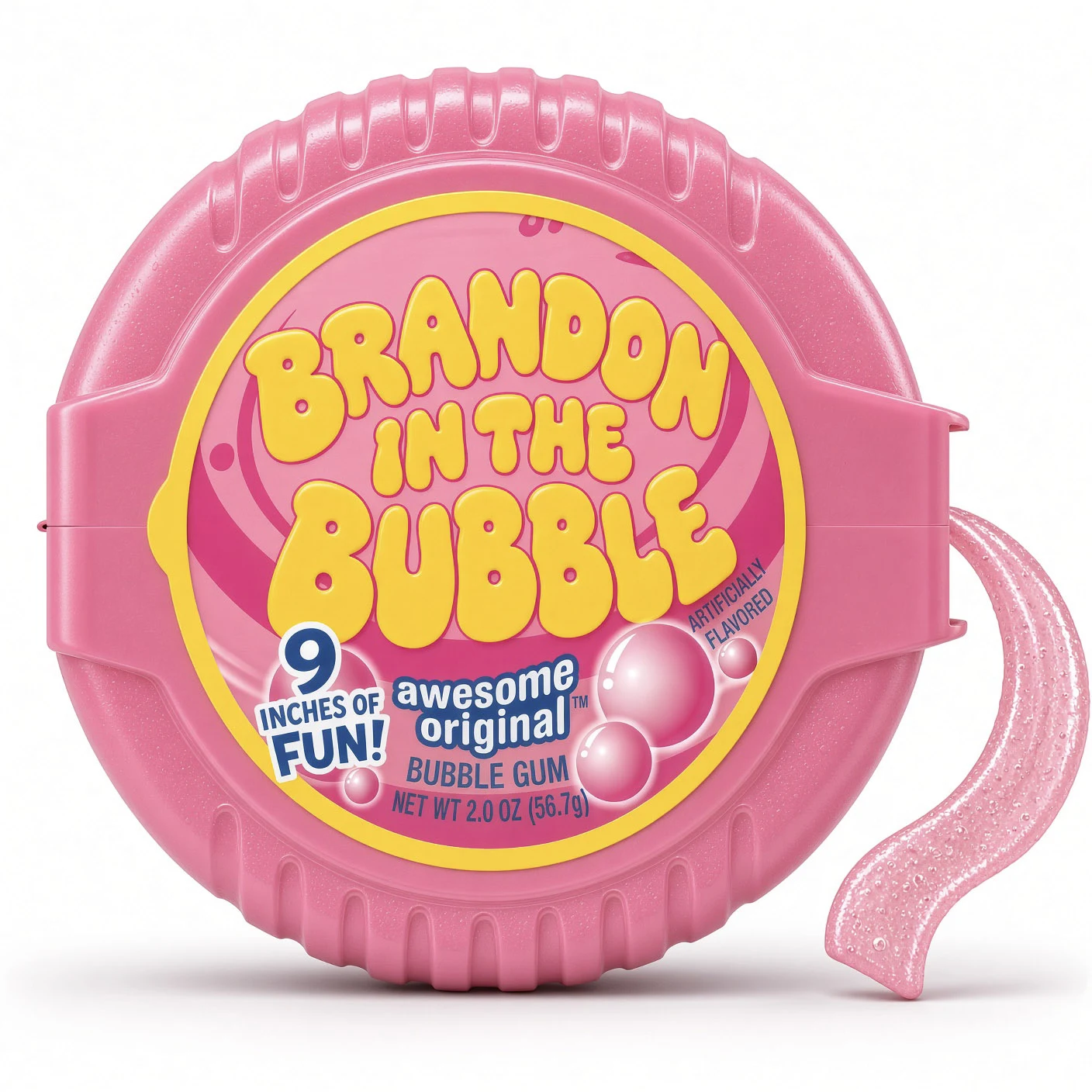 Brandon in the Bubble — bubble gum packaging concept