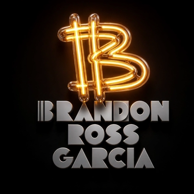 Brandon Ross Garcia — illuminated gold B above silver lettering