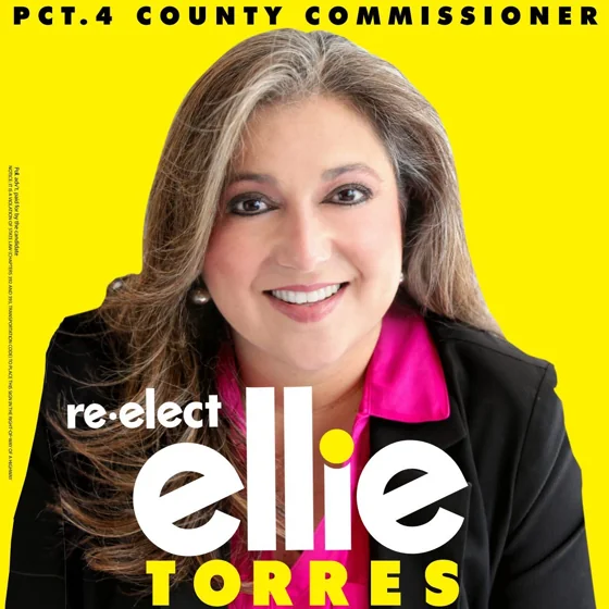 4' x 4' Sign — Ellie Torres for County Commissioner, Precinct 4 - Hidalgo County, Texas - 2018
