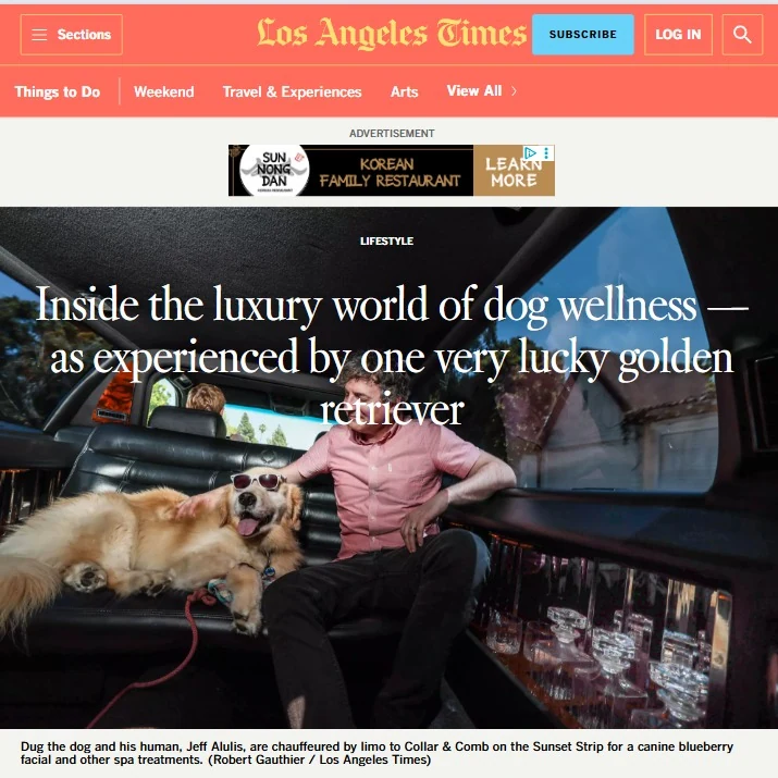 Los Angeles Times Coverage — The Collar Club - West Hollywood, California - 2025