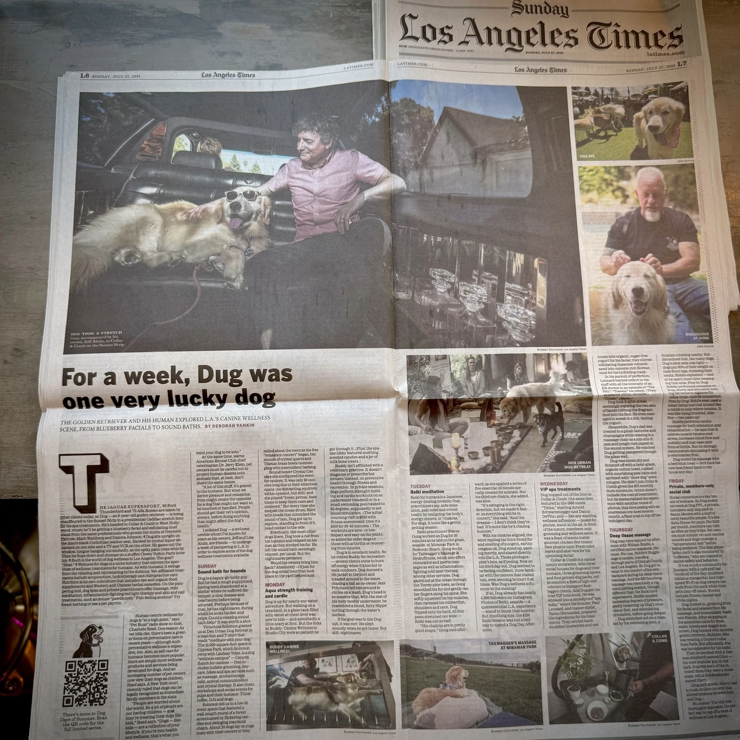 Two-Page Cover in the Los Angeles Times — The Collar Club - West Hollywood, California - 2025
